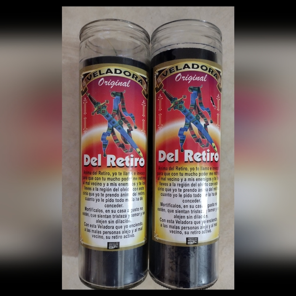2X ANIMA DEL RETIRO VELADORAS/ WARD AWAY EVIL SPIRITS - 2 CANDLES - FREE SHIP